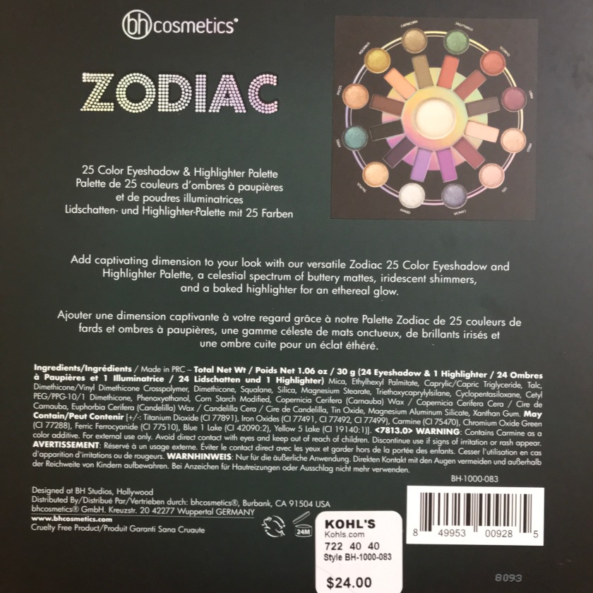 Zodiac 25 Color Eyeshadow Highlighter Palette Beauty explore online Unboxing