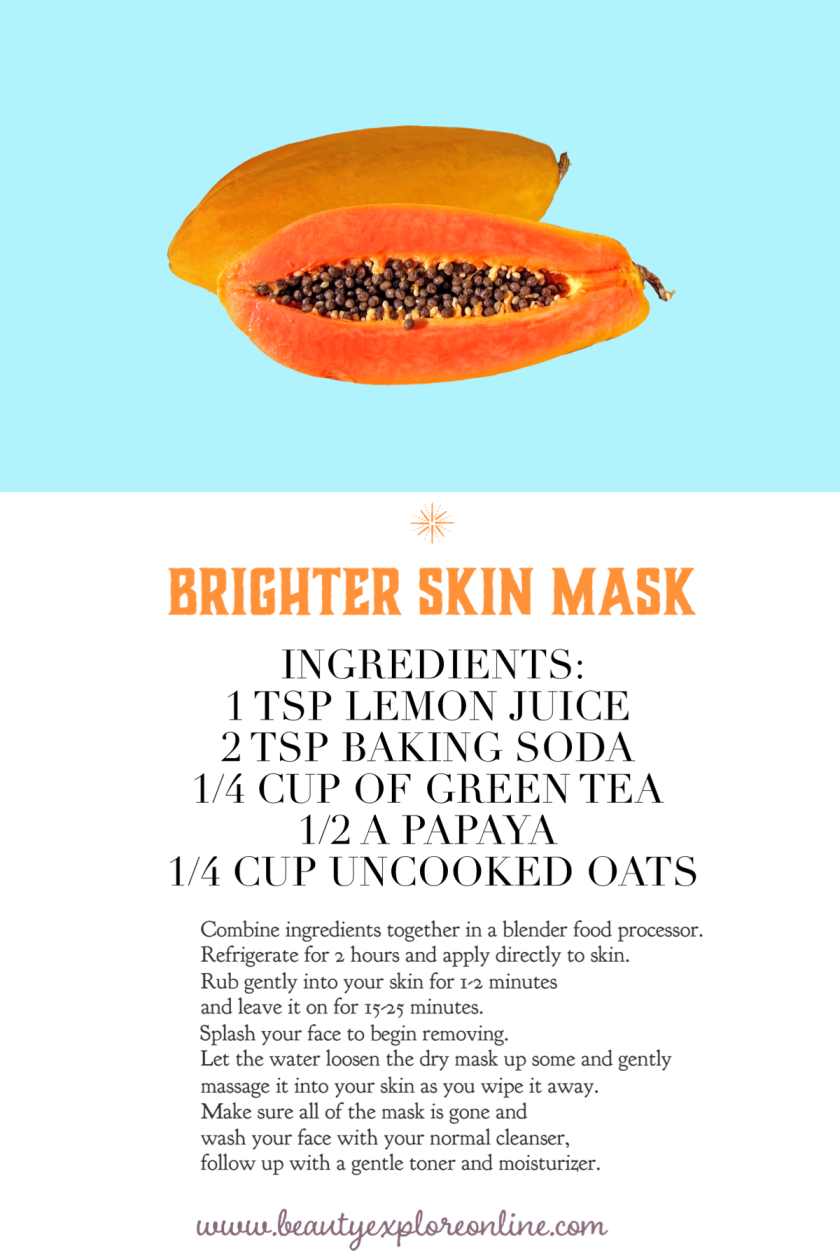 DIY Beauty- Simple Papaya and Green Tea Face Mask for a Brighter and Refreshed Complexion